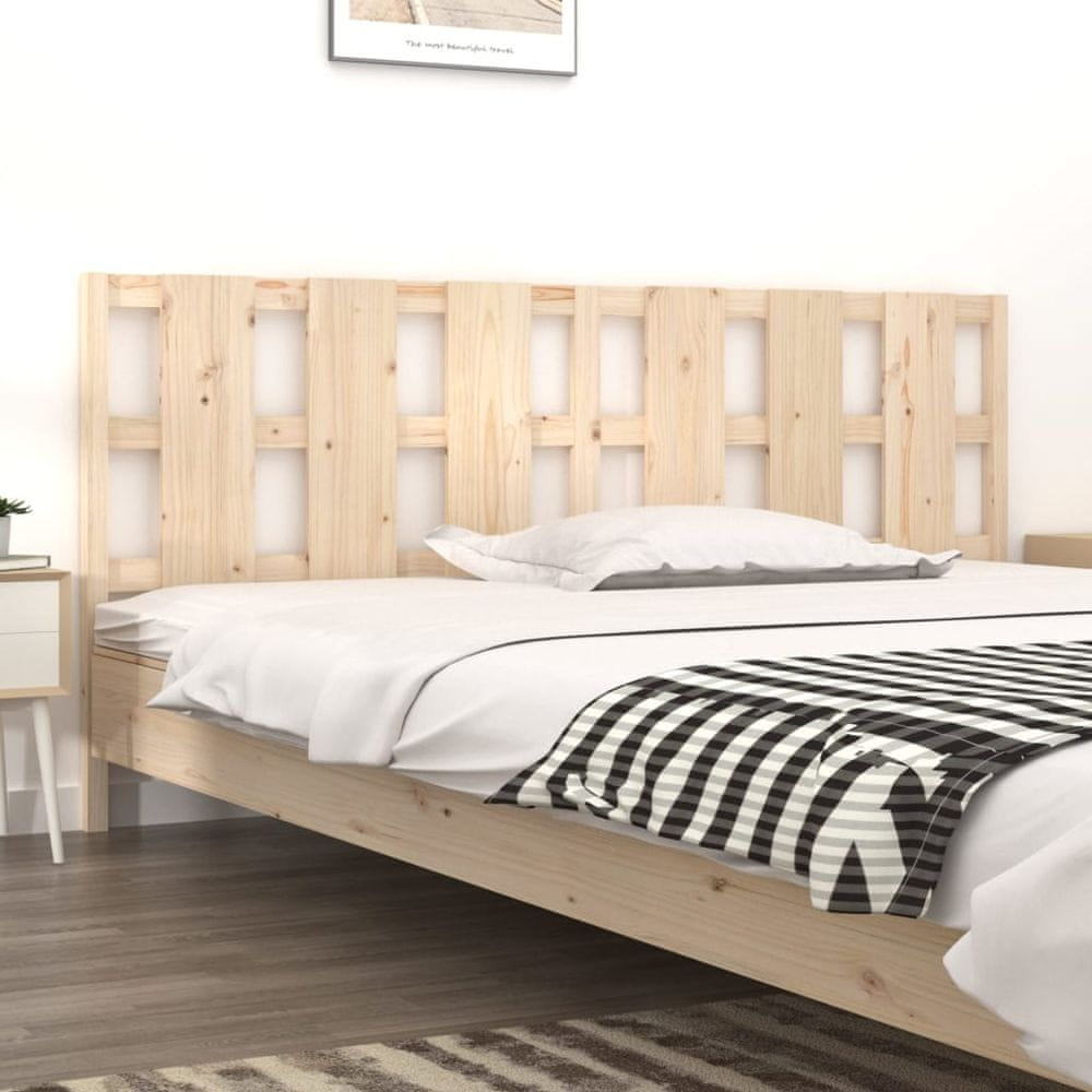 Vidaxl Čelo postele, 205,5x4x100 cm, masívne borovicové drevo